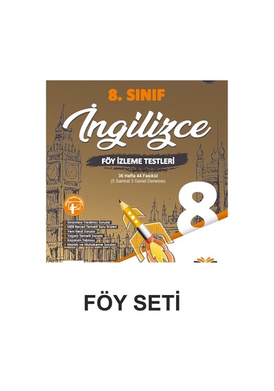 8. Sınıf Föy Seti Türkçe, Matematik, Fen, İngilizce, T.c. İnkılap, Din Kültürü Testleri