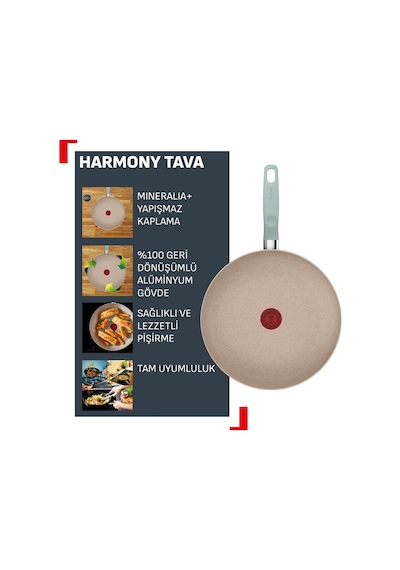 Tefal Harmony Okaliptus Mineralia+ Tava - 20 Cm Yeşil