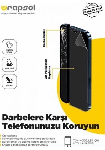 Apple iPhone 15 Pro Max Uyumlu Ekran Koruyucu Poliüretan Film