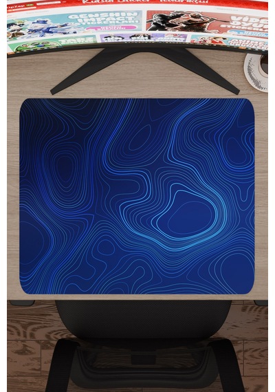 Topography Kaymaz Dikişli Kauçuk Oyuncu Mousepad V1 - 48x40 Xl Gaming Mouse Pad Fare Altlığı