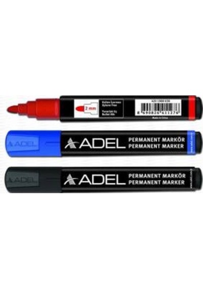 Adel Permanent Markör Kalem Kırmızı