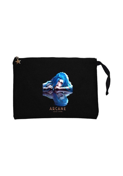 Arcane Jinx Siyah Clutch Astarlı Cüzdan / El Çantası