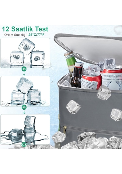 Ayrex Haegs Termal Sırt Çantası Yalıtımlı Termos Soğutucu Çanta, Erkek Kadın Buzluk Çanta Soğutucu, Kamp Plaj Diğer