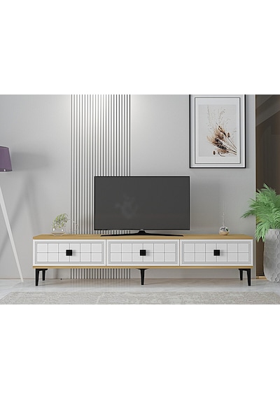 Tsa1801db - Yuka Tv Stand Safirmeşe-beyaz 180cm Safirmeşe-beyaz