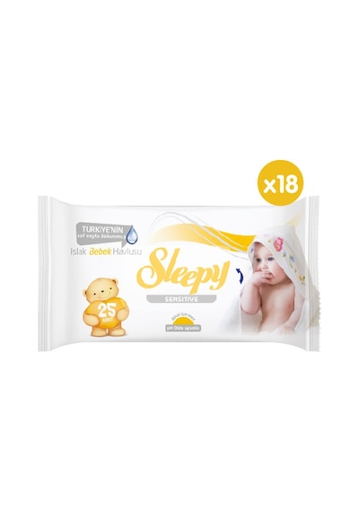 Sleepy Sensitive Islak Bebek Havlusu 18X25 450 Yaprak