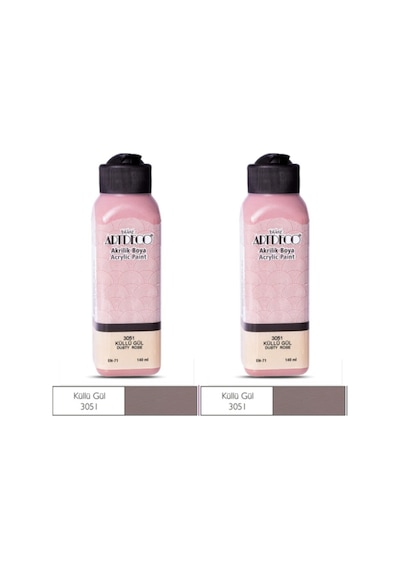 2 Li Akrilik Boya 140 Ml Renk Seçmeli Canlı Ve Pastel 3051 - Küllü Gül