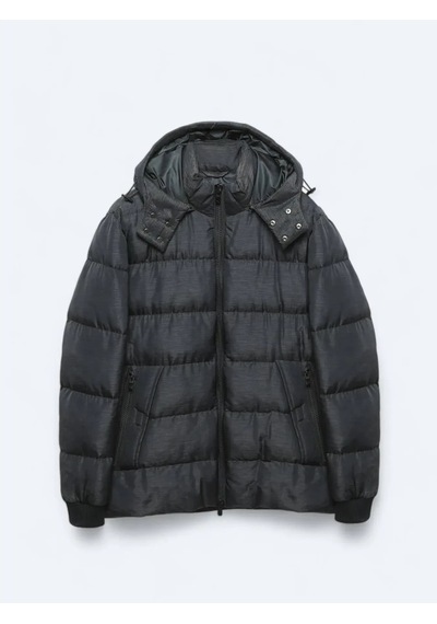 Kip Lacivert Regular Fit Kapüşonlu Casual Dokuma Mont Lacivert