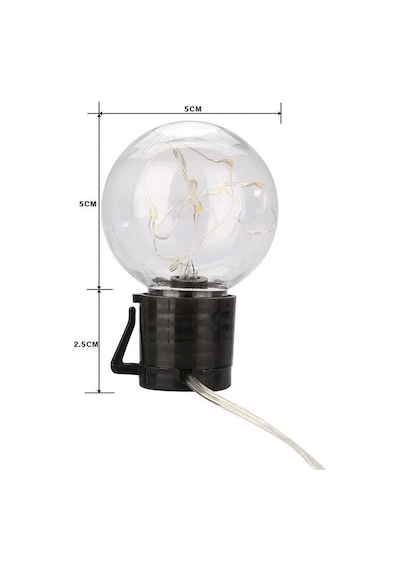 Solar 10Led Ampül 8 Mod 3.5Mt Güneş Enerjili Dış Bahçe Aydınlatma