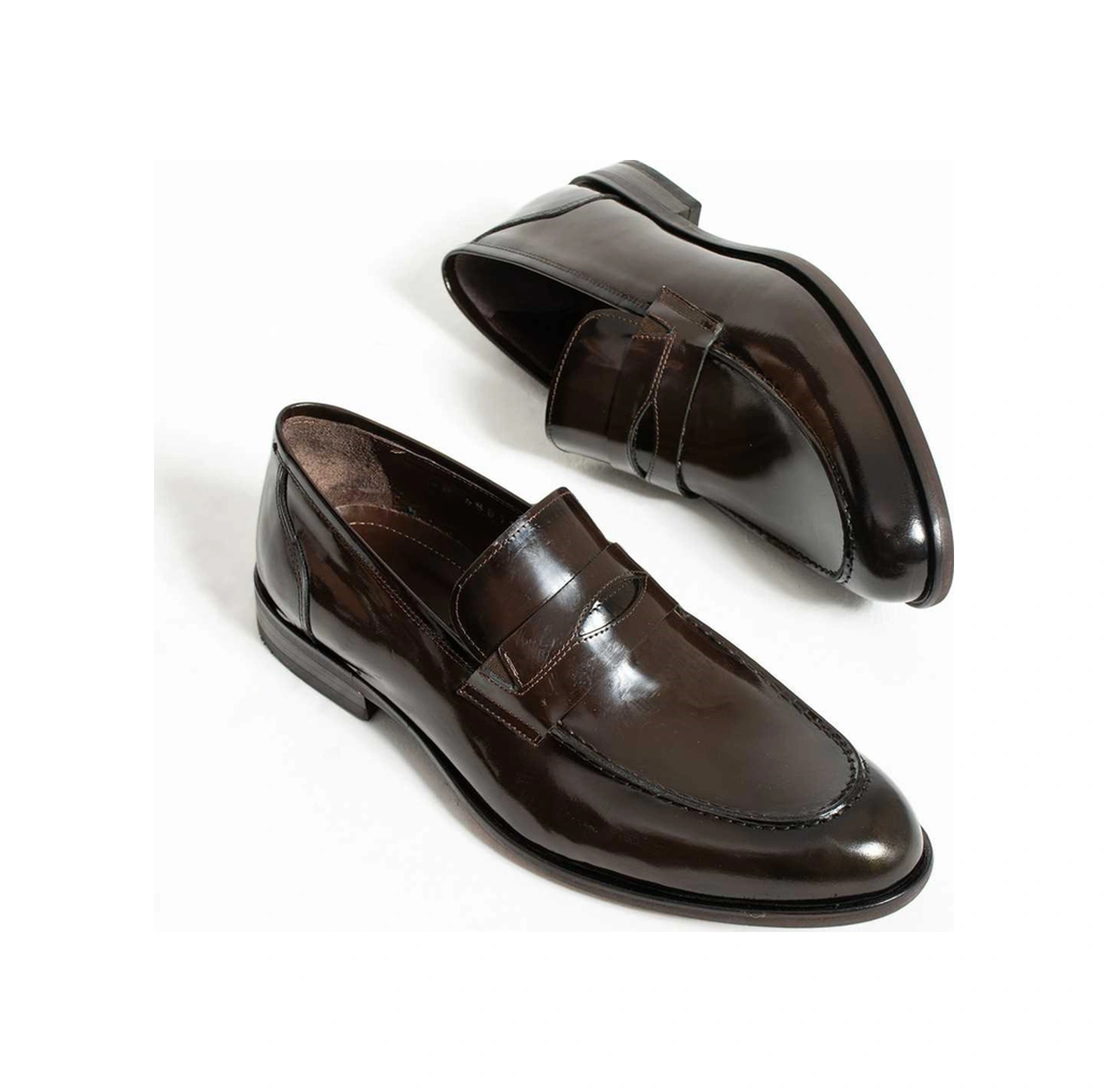 Bestello Bağcıksız Eva Taban Loafer 331-46610 Erkek Ayakkabı Kahve Acma