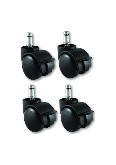 Supervac 50mm Sandalye Tekerleği, 11mm Pimli Geçme Teker, Frenli, 4'lü Set