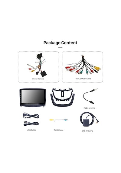 Peugeot 207 2006-2010 Uyumlu Multimedya Navigasyon Usb Kamera Carplayer 4 Ram