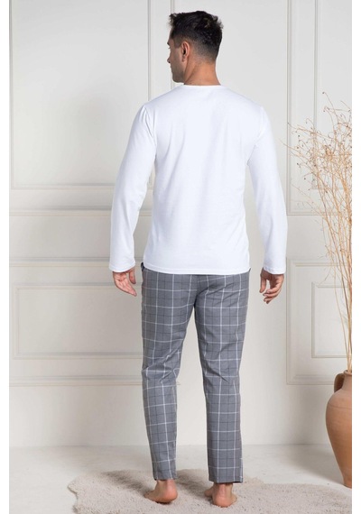 Mecit Pijama Mecit 3054 Beyaz Ekoseli Erkek Büyük Beden Pijama Takımı Beyaz Mecit Pijama Mecit 3054 Beyaz Ekoseli Erkek Büyük Beden Pijama Takımı Beyaz