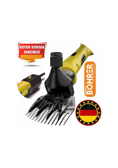 Böhrer Hb0257t Alman B-4200w Germany Designe Yellow Koyun Keçi Kırpma Kırkma Makinesi,bakır Sargılı,beiyuan Bıçak