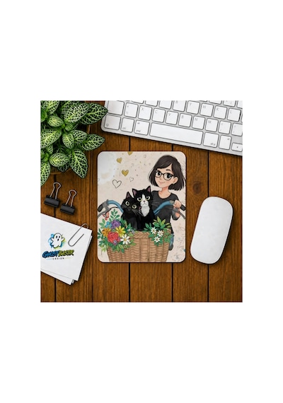 Sepette Kediler Baskılı Oyuncu Mousepad 0272