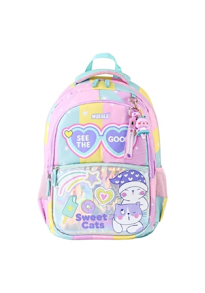 Muggle 3 Bölmeli Good Be Kind Okul Sırt Çantası Pembe-yeşil Mu-5735 Pembe - Yeşil