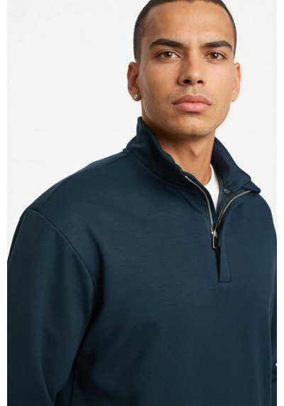 Defacto Standart Fit Modal Sweatshirt G8148ax25wnnv255 Lacivert-nv255
