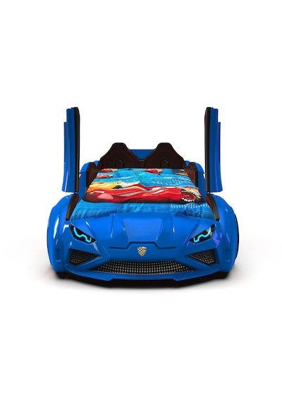 Lambo - Kapıları Açılır Arabalı Yatak - Koltuklu, Mavi Tek Kişilik Lambo - Kapıları Açılır Arabalı Yatak - Koltuklu, Mavi Tek Kişilik