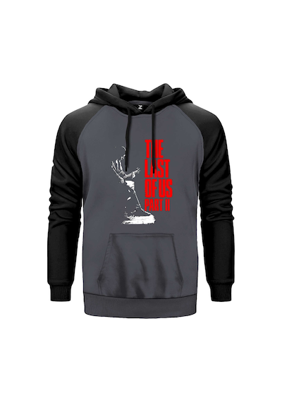 The Last Of Us 2 Ellie Guitar Gri Renk Reglan Kol Sweatshirt Gri