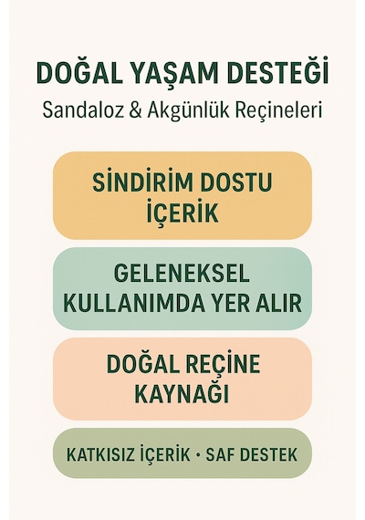 Sultanbahçe Sandaloz Sakızı & Akgünlük Sakızı - 2'li Set - Bitkisel Reçine Doğal Sandaloz Ak Günlük Sakızı