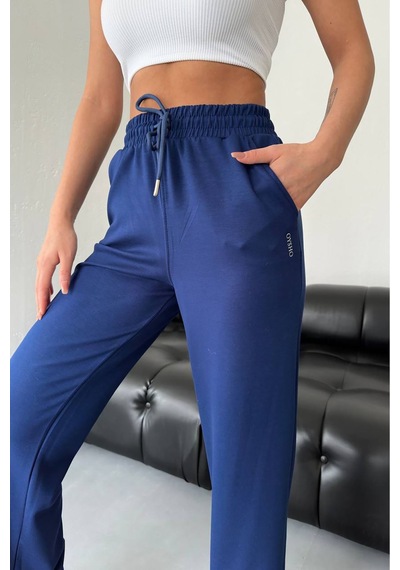 Neşeli Butik Kadın Esnek Kumaş Yüksek Bel Eşofman Altı Gts031 Saks