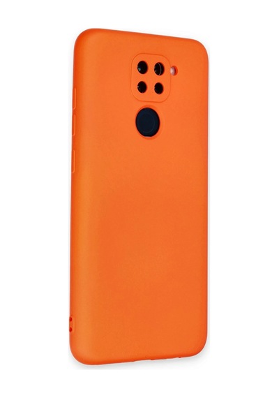 Newface - 433 - Xiaomi Redmi Note 9 Kılıf Nano İçi Kadife Silikon - Csmo-tex - - Turuncu