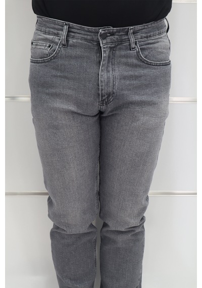 Denim Cartel Dmctekstil Erkek Normal Bel Dar Kesim Boru Paça Jean Pantolon Gri