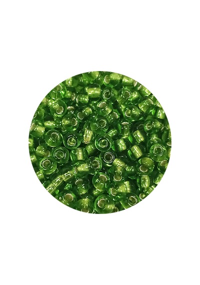 Dökme Cam Kum Boncuk 8/0 3 Mm - 20 Gram - Şeffaf Çimen Yeşili - Bnc154