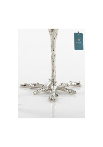 Chacha Home Luxury Odyssey 2'li Pirinç Deve Kuşu Ayağı Dekoratif Kristal Top Küre
