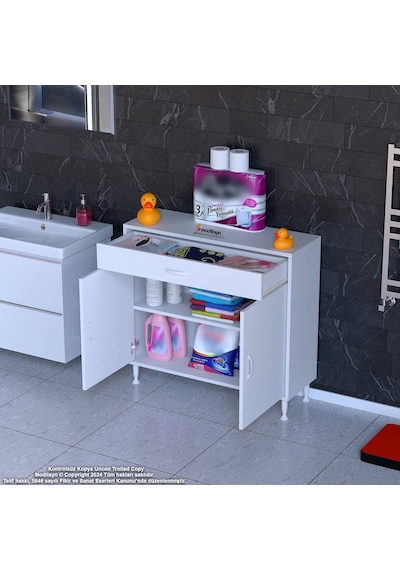 Eliusta Fre 90 Cm Çok Amaçlı Dolap 1 Raflı Tek Çekmeceli Banyo Mutfak Dolabı 90x88x32,5 Cm Organizer Dolap Beyaz Eliusta Fre 90 Cm Çok Amaçlı Dolap 1 Raflı Tek Çekmeceli Banyo Mutfak Dolabı 90x88x32,5 Cm Organizer Dolap Beyaz