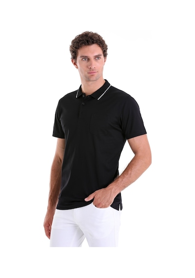 Hatemoğlu Siyah Regular Fit Düz 100% Pamuk Polo Yaka Tişört Siyah Hatemoğlu Siyah Regular Fit Düz 100% Pamuk Polo Yaka Tişört Siyah