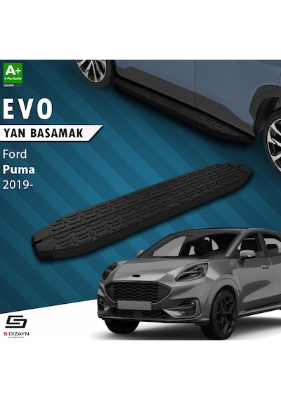 S-dizayn Ford Puma Evo Siyah Yan Basamak 173 Cm 2019 Üzeri
