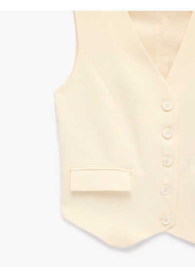 Koton Vests Kırık Beyaz 7wak20022uw Ekru