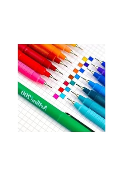 Fineliner Kalem Seti, 200 Adet, 0.4 Mm İnce Uç Ve 10 Renk 103 Ivory