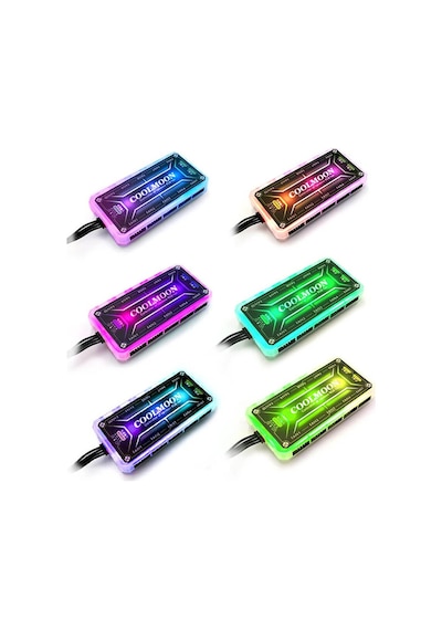 Coolmoon Rgb Pc Fan Denetleyici Kontrolcü 10X6Pin 2X4Pin
