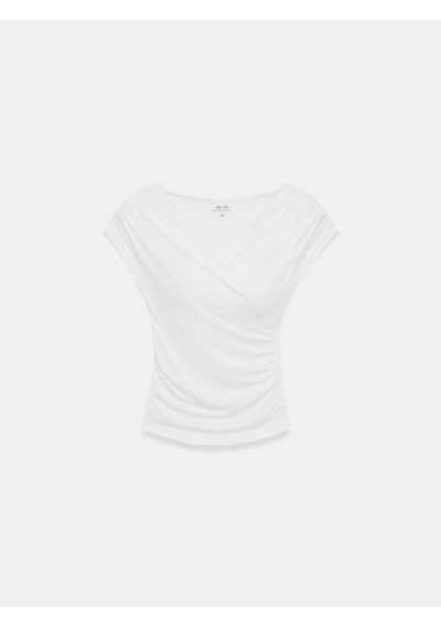 Dilvin 33157 Bra-free Büzgülü Top Beyaz