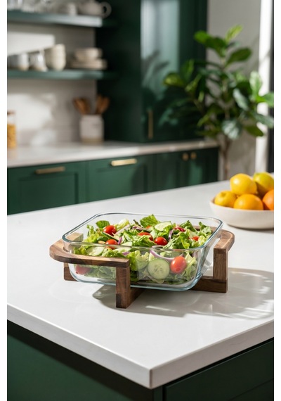Bosco Akasya Salata Servis Kasesi - 1500 Ml Şeffaf