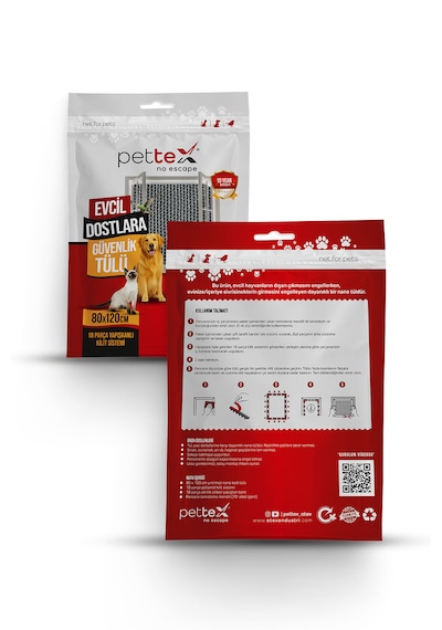 Pettex - Evcil Hayvanlar İçin Güvenlik Tülü - Kedi Tülü - Sineklik - Kolay Montaj