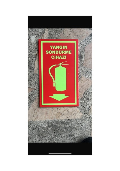 Yangın Tüpü Uyarı Levhası 12x25 Kod870 Şeffaf - 905683408 Şeffaf - 905683408 Şeffaf