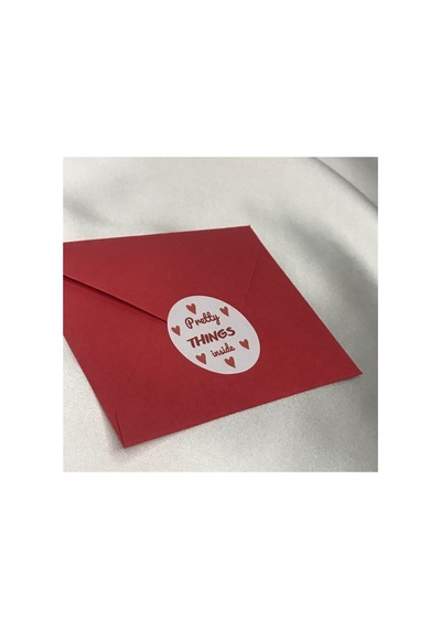Pretty Thıngs Insıde Kırmızı Etiket Mat Sticker Memnuniyet Serisi Red Label 4 Cm - 40 Adet Çok Renkli