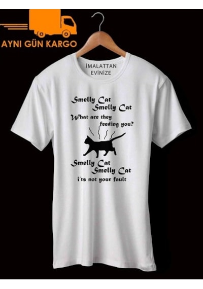 Friends Estampa Smelly Cat Baskılı Tişört Tshirt Ücretsiz Kargo