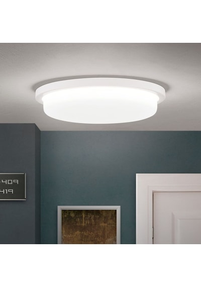 36 Watt 4000 Kelvin Led İç Ve Dış Mekan 3200 Lümen Plastik Tavan Ve Duvar Armatürü, Led Tavan Aplik Beyaz