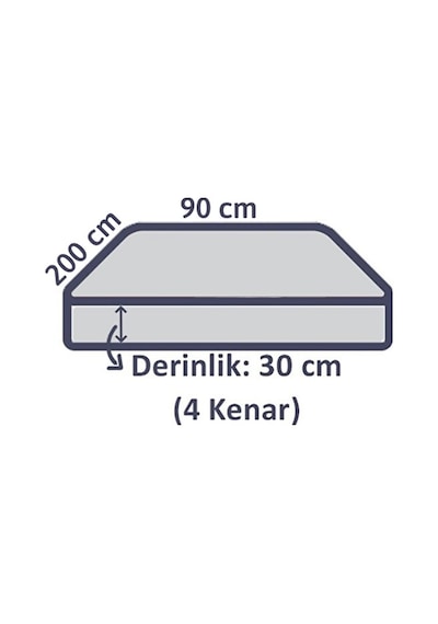 Home Fitted Lastikli Tek Kişilik Çarşaf 90x200
