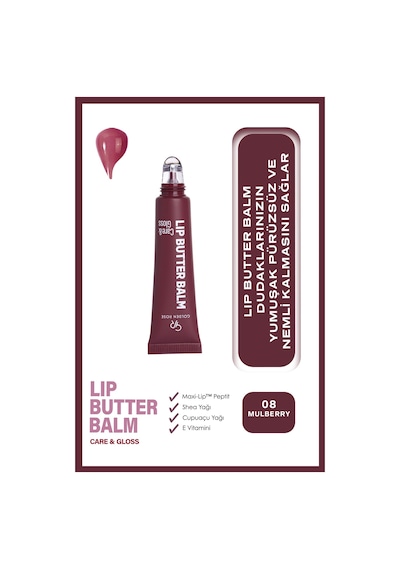 Golden Rose Lip Butter Balm No: 08 Mulberry