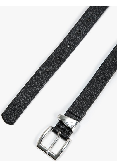 Koton Metal Buckle Detail Belt Siyah 4sak10005aa 4SAK10005AA999 Siyah