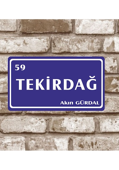 Kişiye Özel Metal Plaka Tekirdağ 59 Retro Poster (29X15)