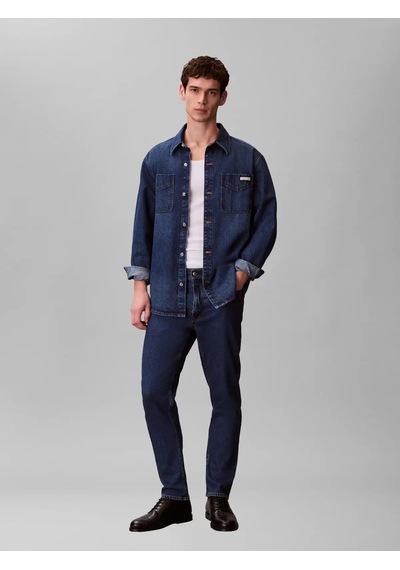 Calvin Klein Classıc Taper Pacıfı, E5d, 30, 30 Mavi Erkek Kot Pantolon