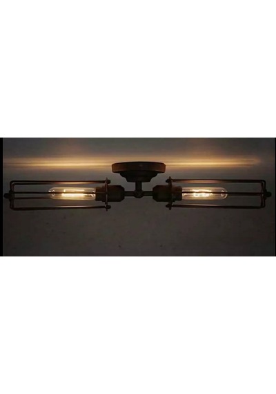 Rsylight Retro Dekoratif Rustik Siyah Tavan Ve Duvar Aplik Armatü Siyah
