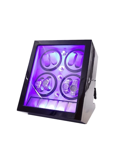 Otomatik Saat Kurma Kutusu Winder Piano Black 8 5 Siyah Içi Krem Watch Winder