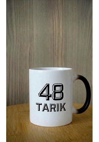 Kişiye Özel Siyah Beyaz Renk Tasarımlı Atatürk Görsel Temalı Sihirli Kupa Bardak Siyah - Beyaz