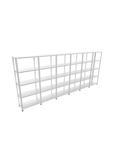 Çelikrafburada 6 Katlı 5 Li Bitişik Çelik Galvaniz Arşiv Rafı Depo Rafı Kiler Rafı 59x93x200 Dx51 Kalite Gümüş